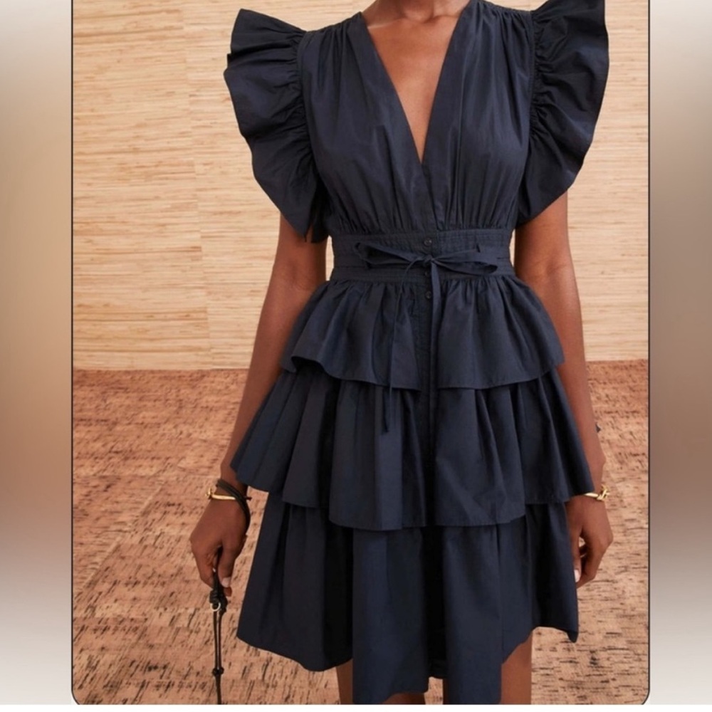 Ulla Johnson Sena Poplin Navy Dress